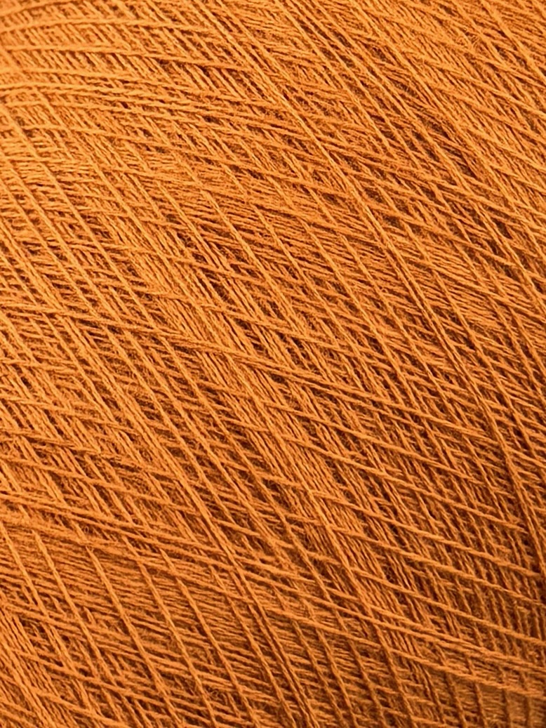 Toscano S.r.L. Art. Seta 854 Nm 2/30 – Filato seta, cotone, viscosa e lino col. Arancione Speziato